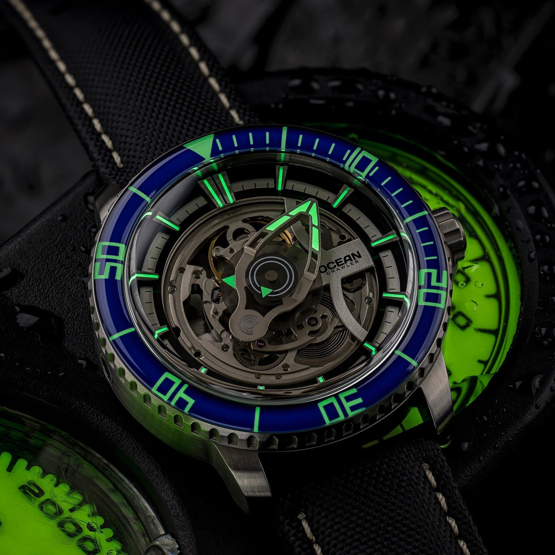 Ocean Crawler Mecha Diver - Prototype - Blue Bezel - Ocean Crawler Watch Co.