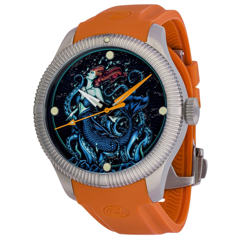 Ocean Crawler Mermaid - Ceramic-Enamel Dial - LE - Ocean Crawler Watch Co.
