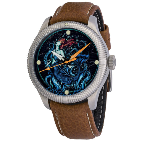 Ocean Crawler Mermaid - Ceramic-Enamel Dial - LE - Ocean Crawler Watch Co.