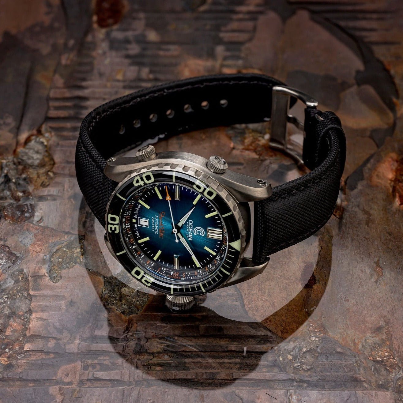 Ocean Crawler Navigator - Blue dial - Store sample - Ocean Crawler Watch Co.