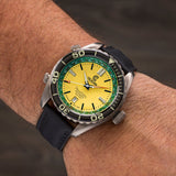 Ocean Crawler Navigator - Prototype - Green/Yellow - Ocean Crawler Watch Co.