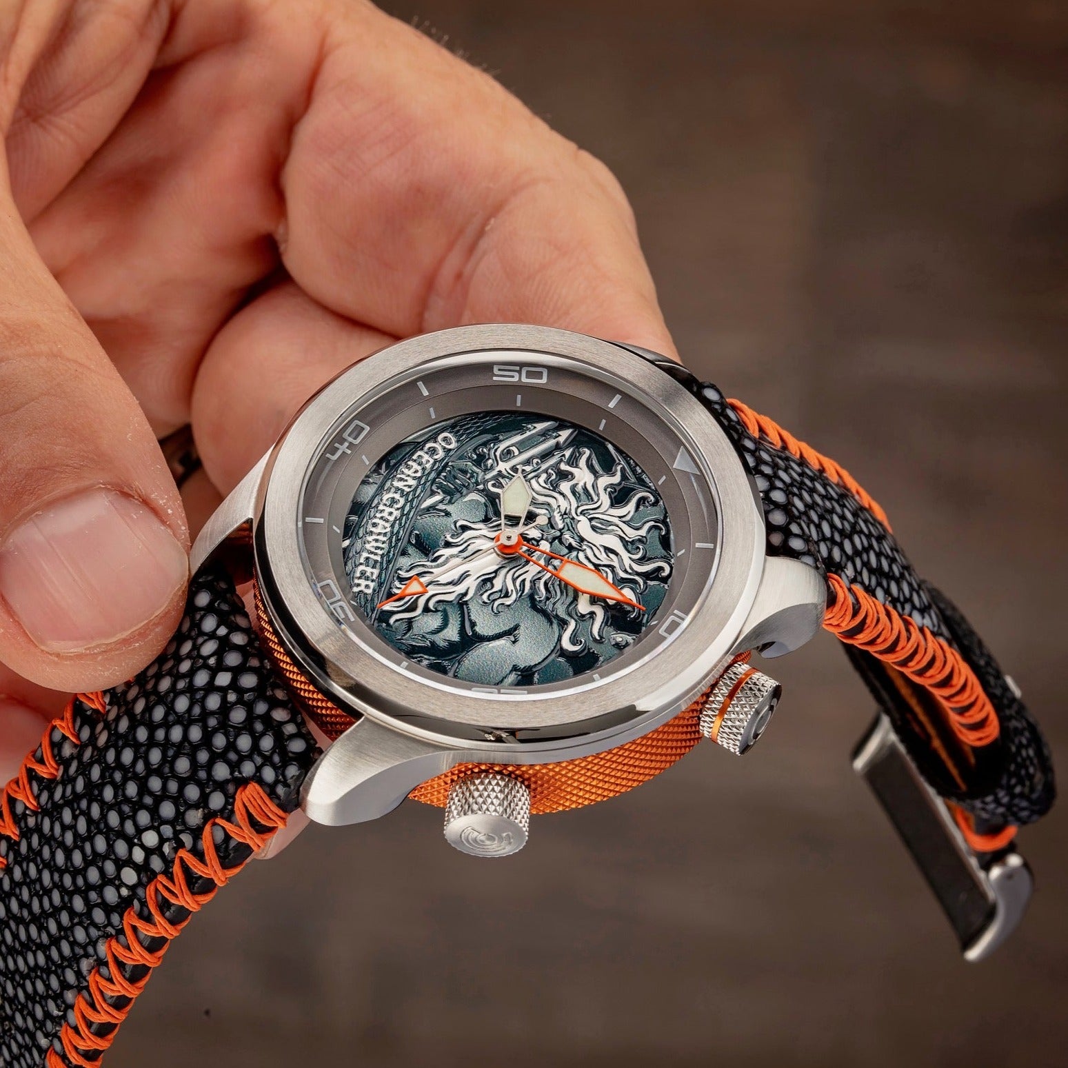 Ocean Crawler Neptune - Black - Prototype - Ocean Crawler Watch Co.