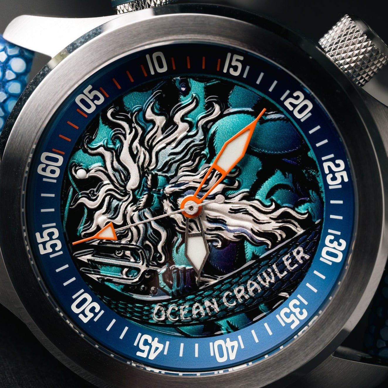Ocean Crawler Neptune - Blue - Prototype - Ocean Crawler Watch Co.