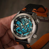 Ocean Crawler Neptune Mythic Battle 2023 - Black Strap/Black Case Ring - Ocean Crawler Watch Co.