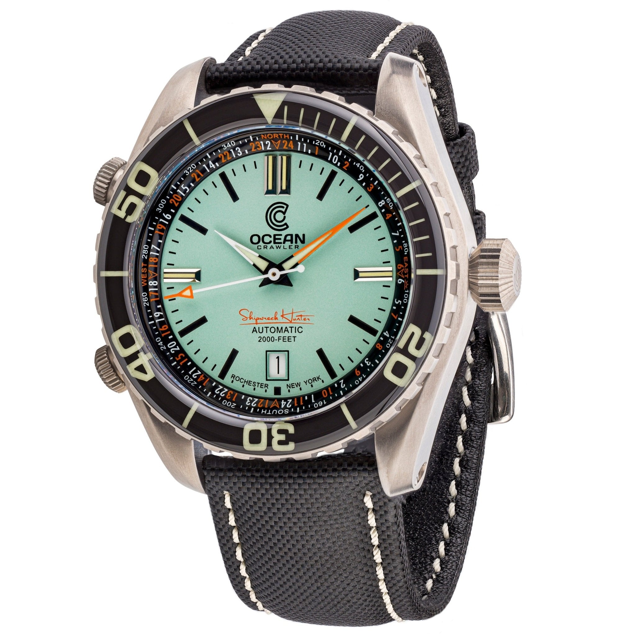 Ocean Crawler Ocean Navigator 45 - Aquamarine - Ocean Crawler Watch Co.