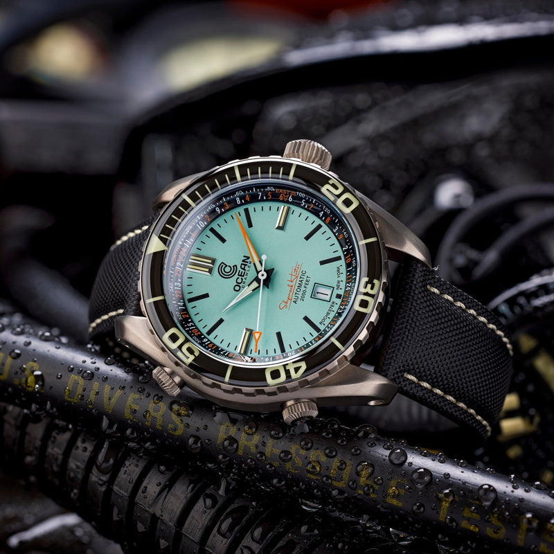 Ocean Crawler Ocean Navigator 45 - Aquamarine - Ocean Crawler Watch Co.