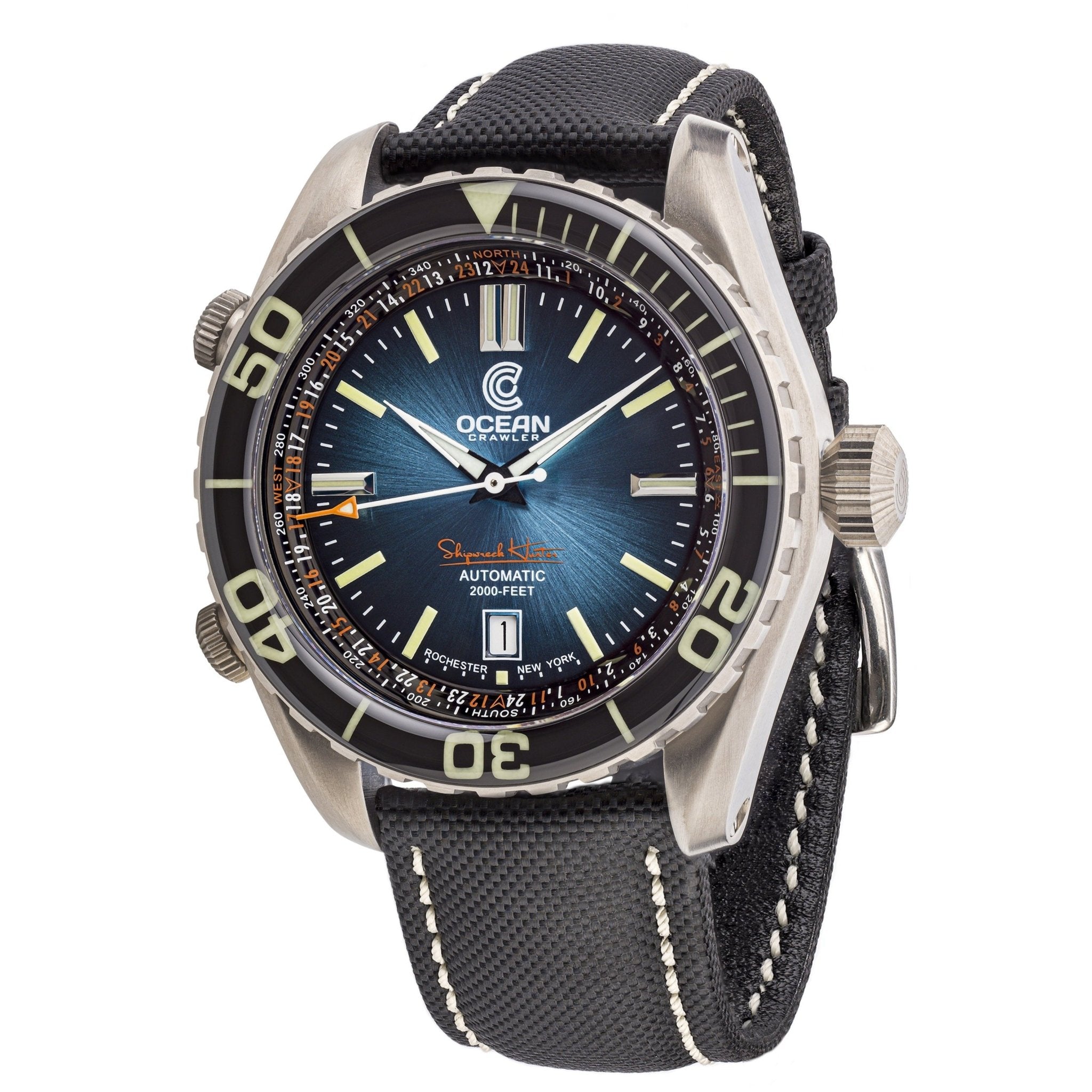 Ocean Crawler Ocean Navigator 45 - Blue - Ocean Crawler Watch Co.