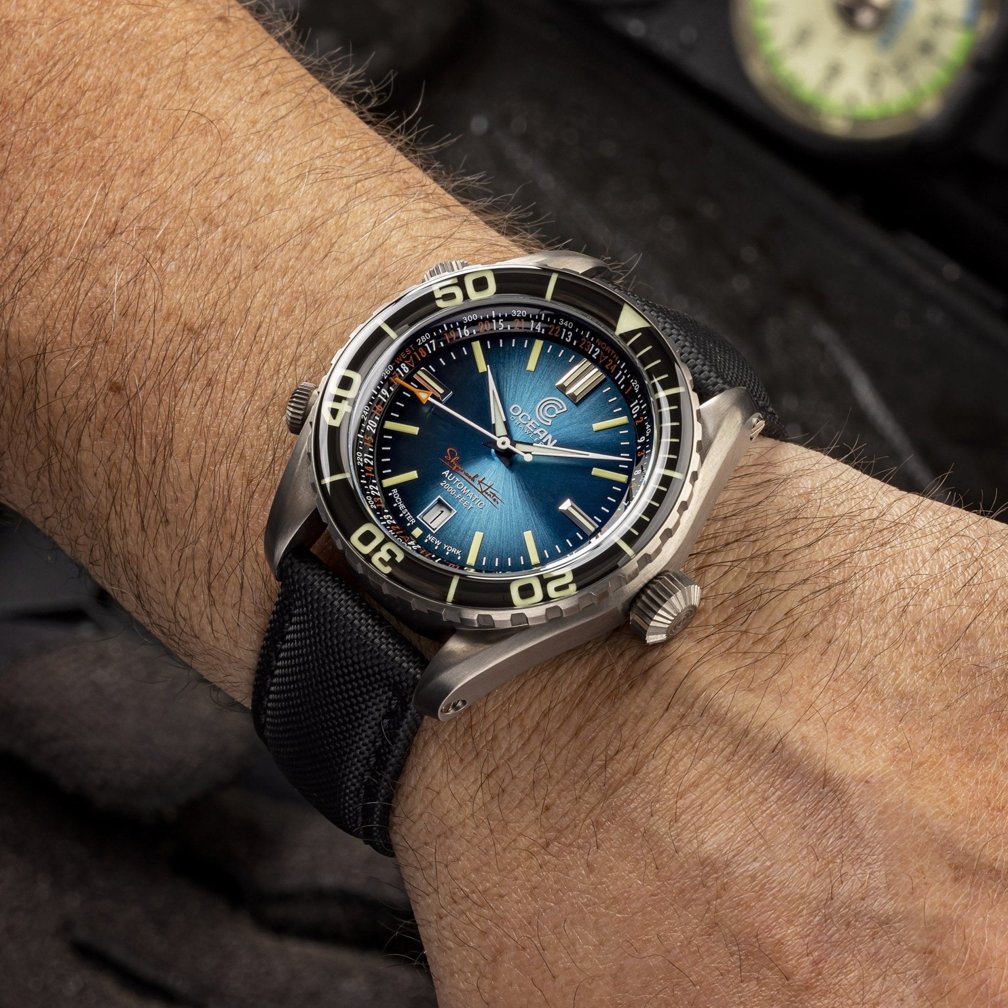 Ocean Crawler Ocean Navigator 45 - Blue - Preorder - Ocean Crawler Watch Co.