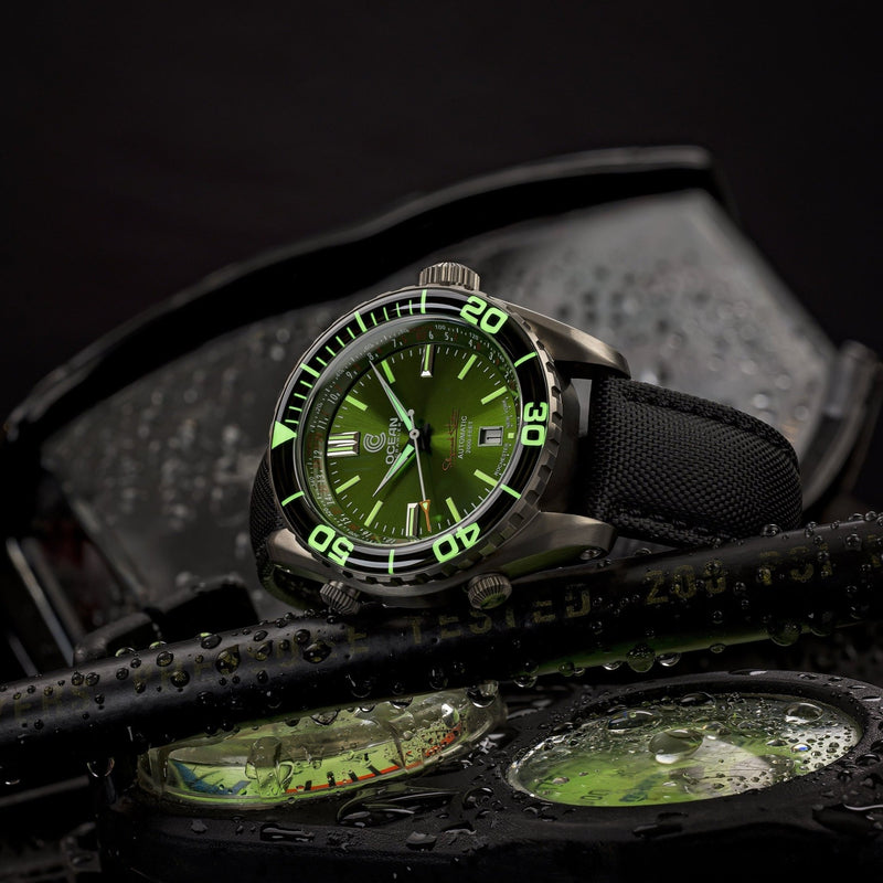 Ocean Crawler Ocean Navigator 45 - Green - Preorder - Ocean Crawler Watch Co.