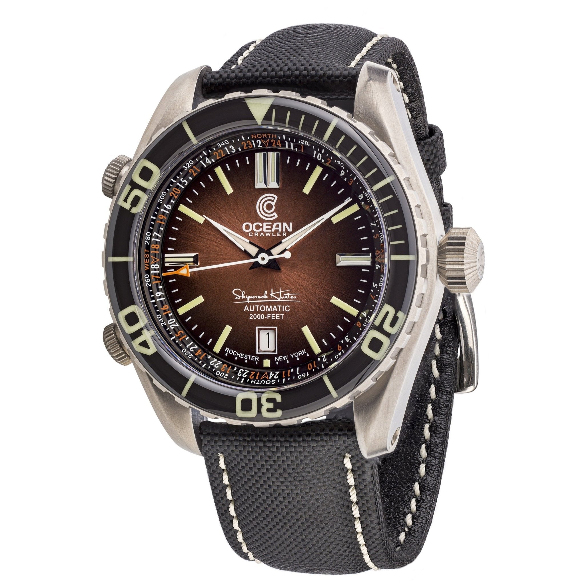 Ocean Crawler Ocean Navigator 45 - Orange - Ocean Crawler Watch Co.