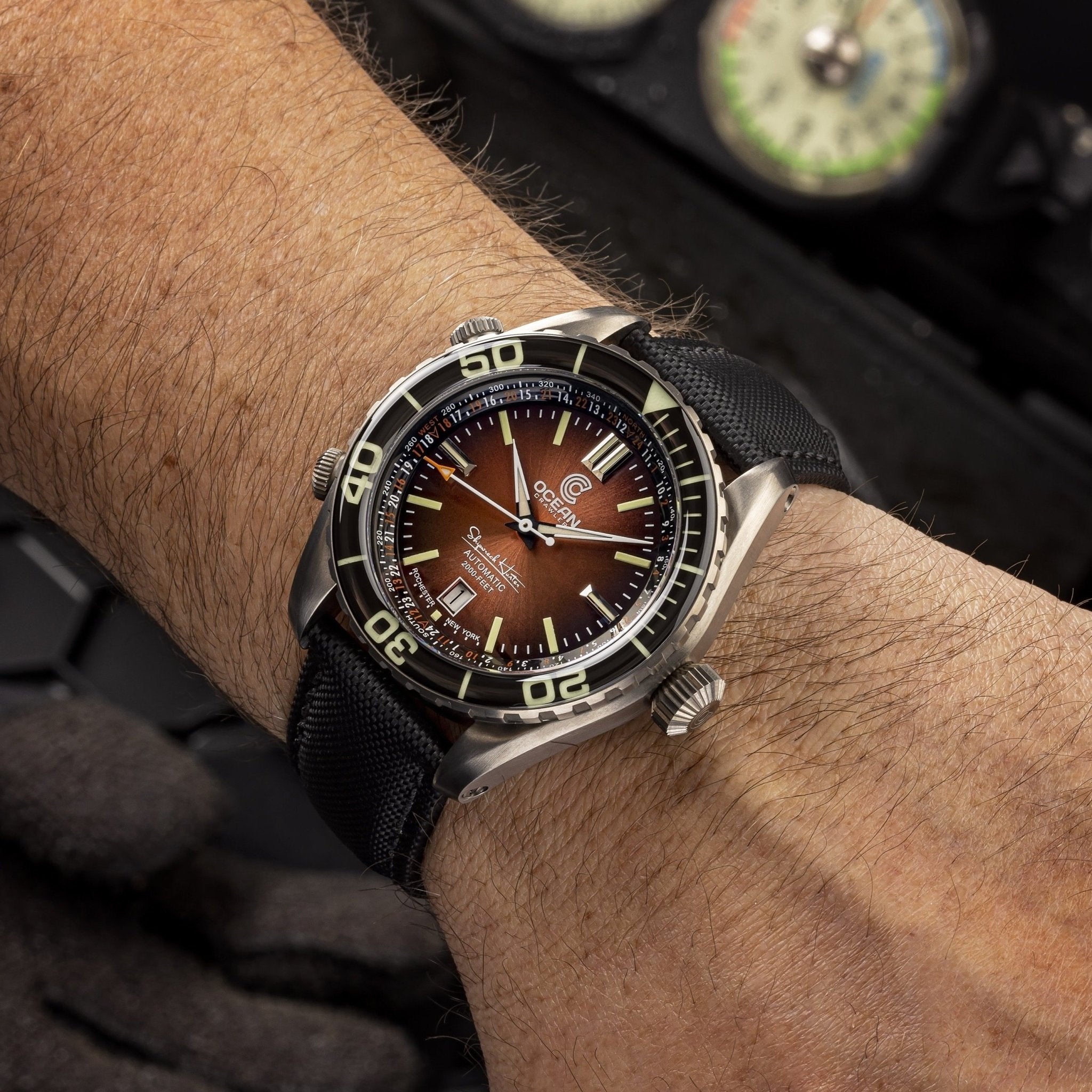 Ocean Crawler Ocean Navigator 45 - Orange - Sample - Ocean Crawler Watch Co.