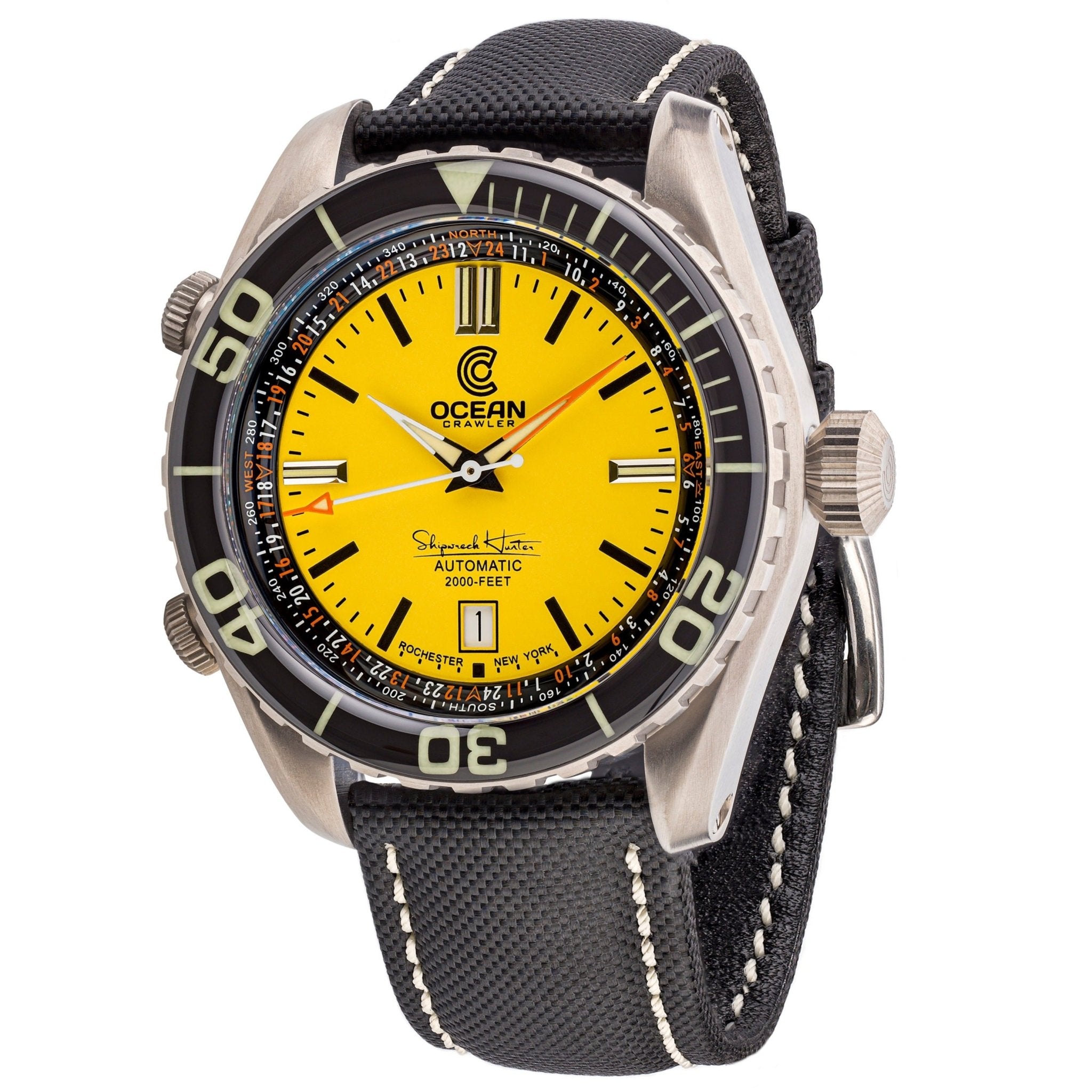 Ocean Crawler Ocean Navigator 45 - Yellow - Ocean Crawler Watch Co.