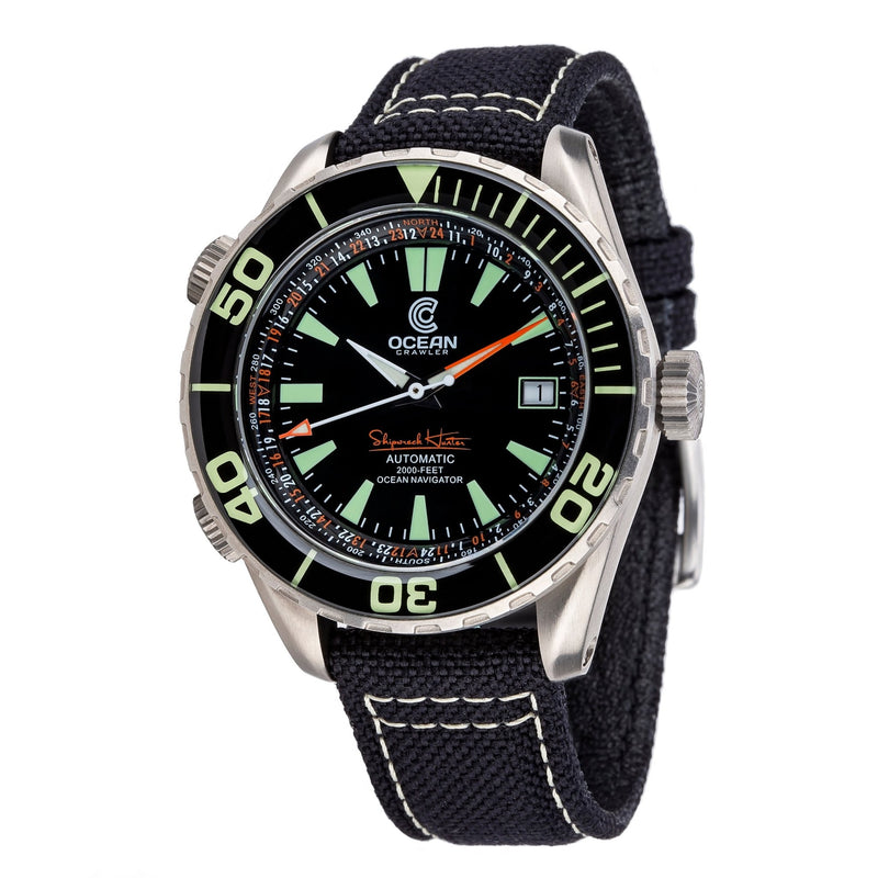 Ocean Crawler Ocean Navigator - Black - Ocean Crawler Watch Co.
