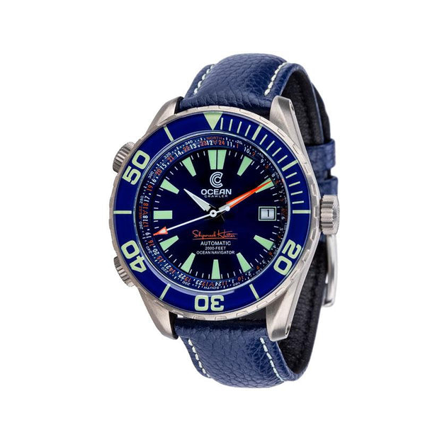 おーしゃん Ocean Crawler Ocean Navigator - Blue – Ocean Crawler Watch Co.