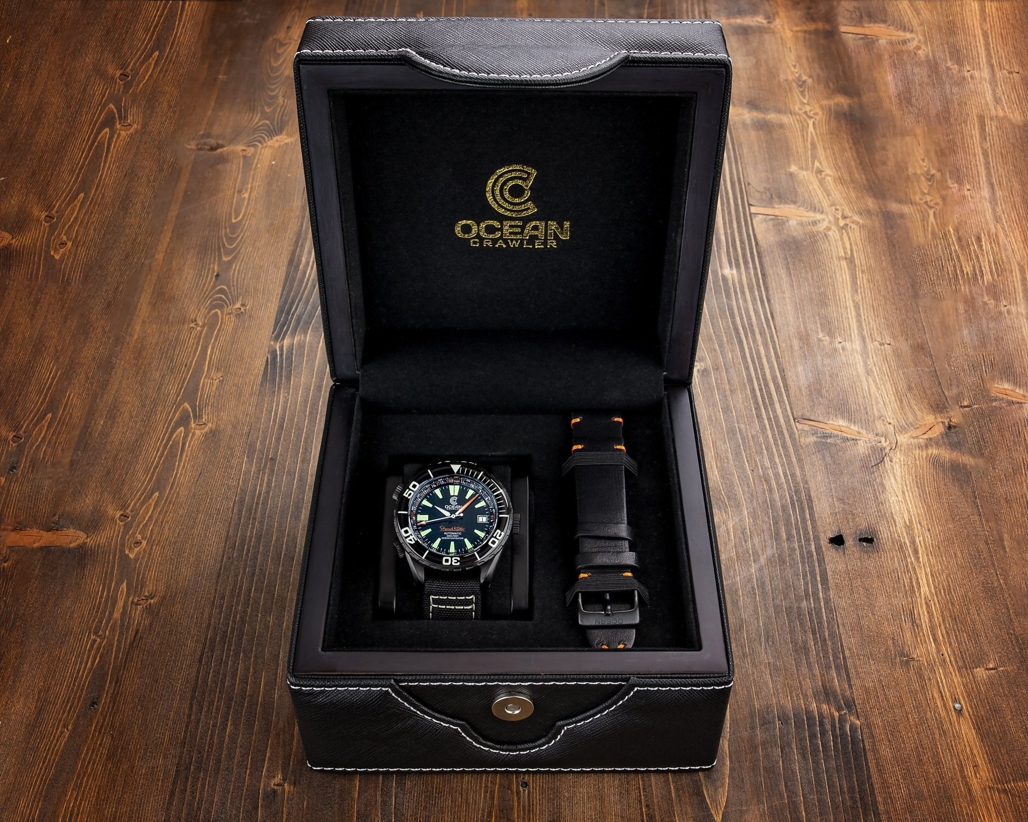 Ocean Crawler Ocean Navigator - DLC - Black - Ocean Crawler Watch Co.