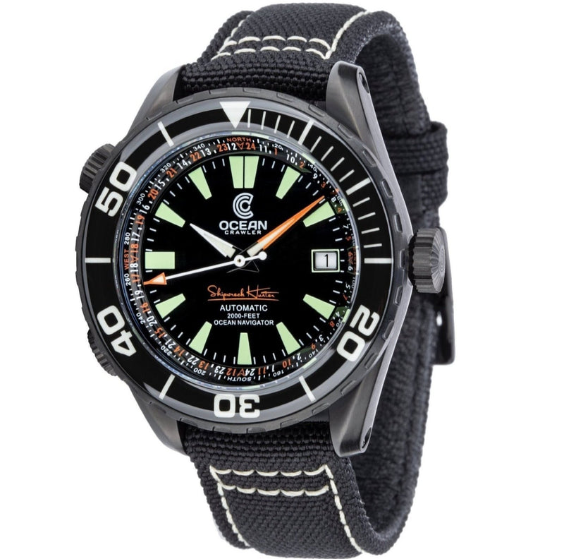 Ocean Crawler Ocean Navigator - DLC - Black - Ocean Crawler Watch Co.