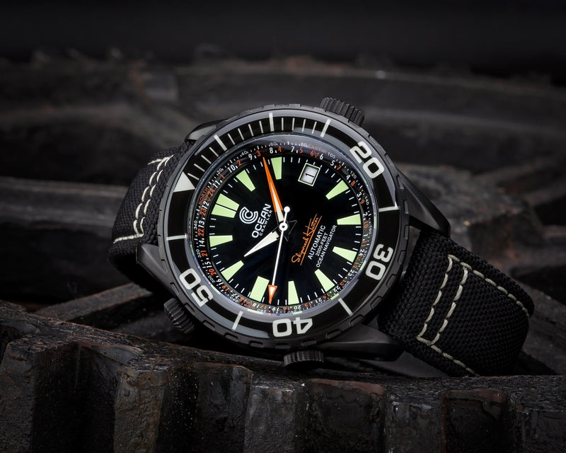 Ocean Crawler Ocean Navigator - DLC - Black - Ocean Crawler Watch Co.