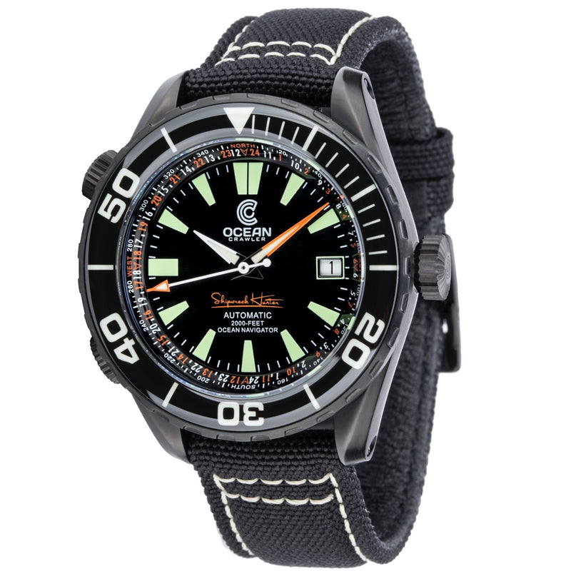 Ocean Crawler Ocean Navigator - DLC - Black - Preorder - Ocean Crawler Watch Co.