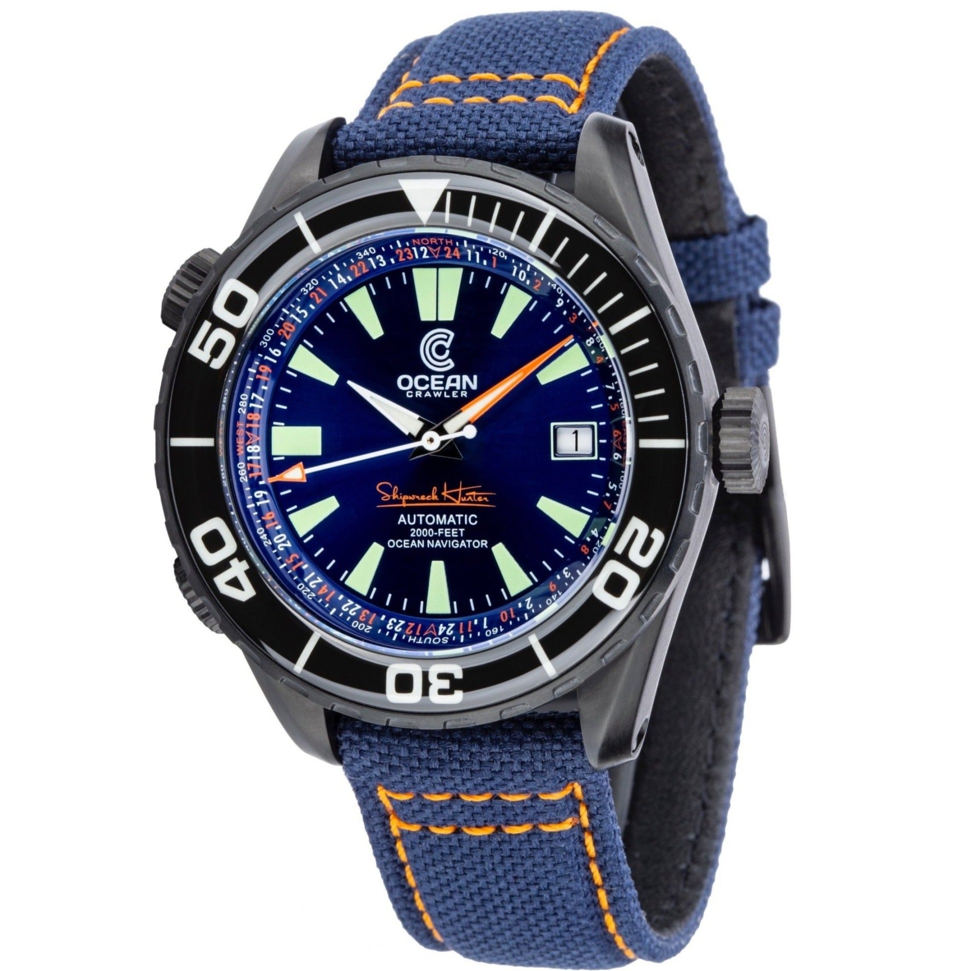 Ocean Crawler Ocean Navigator - DLC - Blue - Ocean Crawler Watch Co.