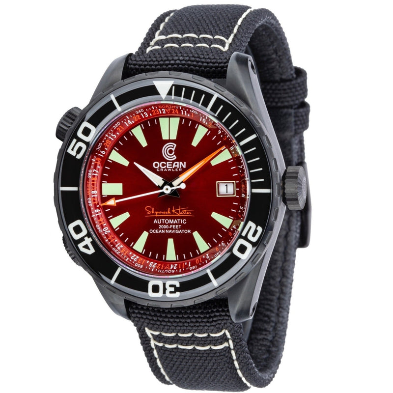 Ocean Crawler Ocean Navigator - DLC - Red - Ocean Crawler Watch Co.