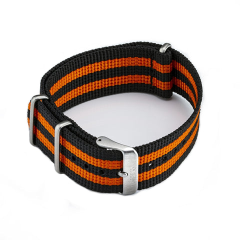 Ocean Crawler Orange/Black NATO Strap - 22mm - Ocean Crawler Watch Co.