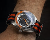 Ocean Crawler Orange/Black NATO Strap - 22mm - Ocean Crawler Watch Co.
