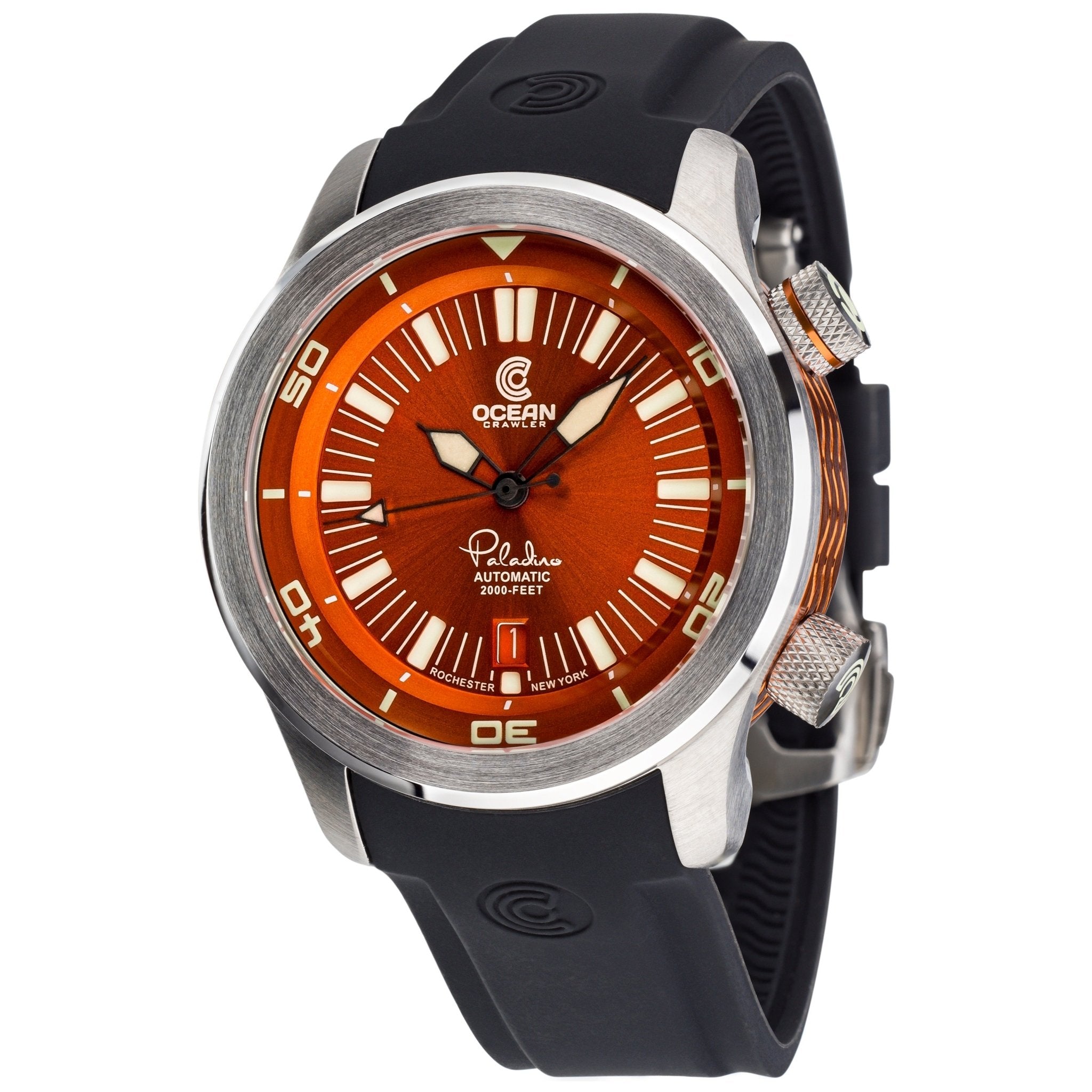 Ocean Crawler Paladino WaveMaker Orange/Black - Ocean Crawler Watch Co.