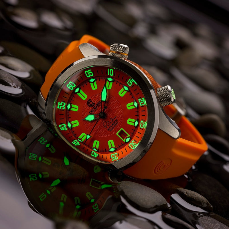 Ocean Crawler Paladino WaveMaker V2 - Orange - Ocean Crawler Watch Co.