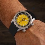 Ocean Crawler Paladino WaveMaker V2 - Yellow - Ocean Crawler Watch Co.