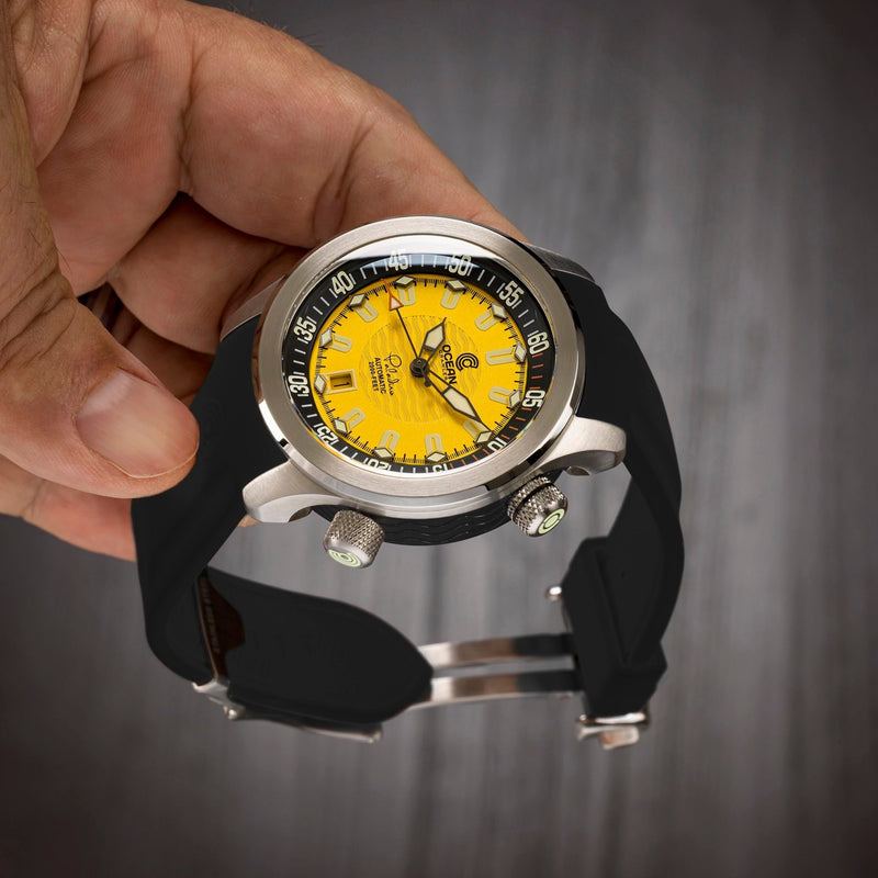 Ocean Crawler Paladino WaveMaker V2 - Yellow - Ocean Crawler Watch Co.