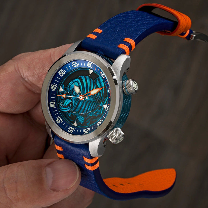 Ocean Crawler Piranha - Blue - Preorder - Ocean Crawler Watch Co.