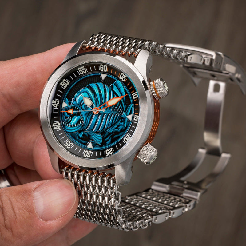 Ocean Crawler Piranha - Blue/Black - Prototype - Ocean Crawler Watch Co.