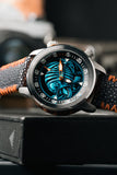 Ocean Crawler Piranha - Blue/Orange - Prototype - Ocean Crawler Watch Co.