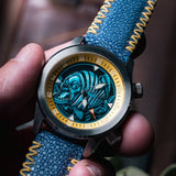 Ocean Crawler Piranha - Blue/Yellow - Prototype - Ocean Crawler Watch Co.
