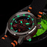 Ocean Crawler Piranha - Orange - Black Inner Bezel - Only 5 Left! - Ocean Crawler Watch Co.