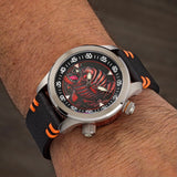 Ocean Crawler Piranha - Orange - Black Inner Bezel - Only 5 Left! - Ocean Crawler Watch Co.