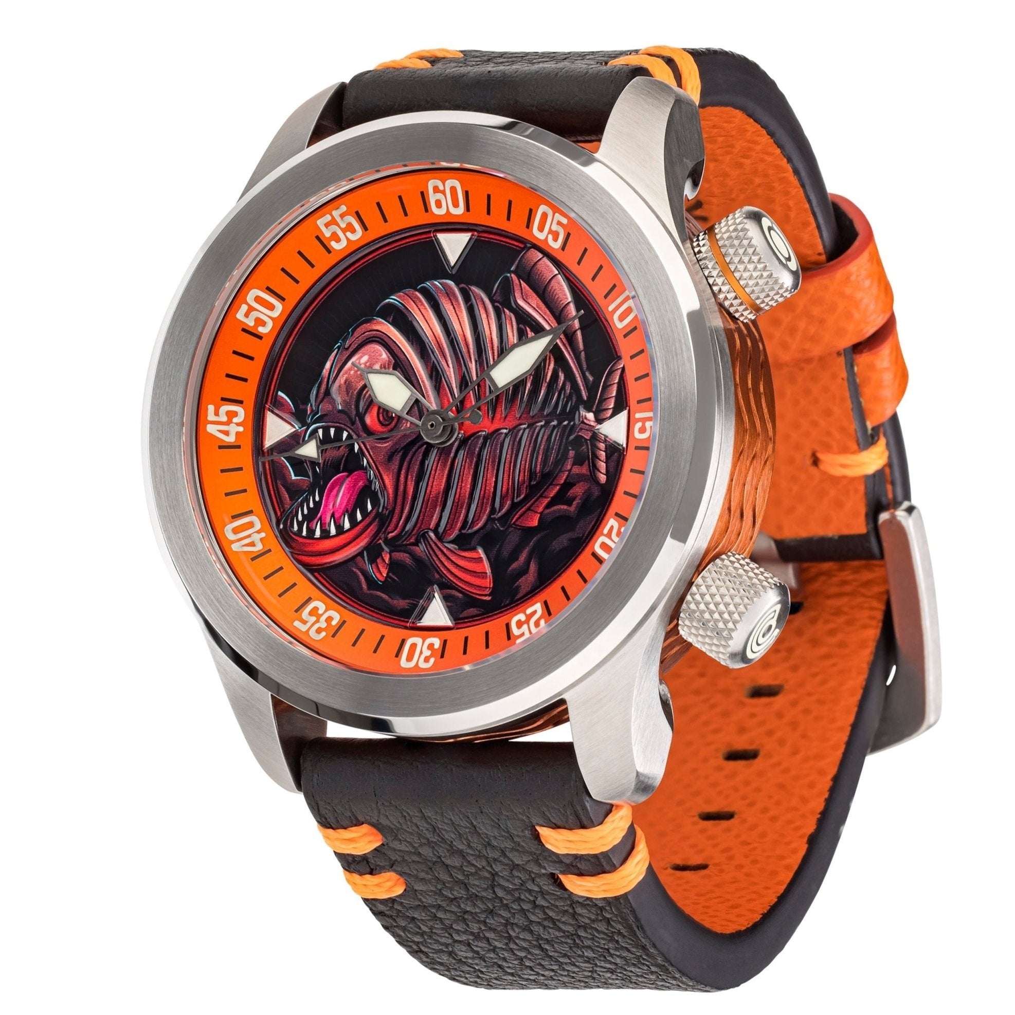 Ocean Crawler Piranha - Orange - Preorder - Ocean Crawler Watch Co.