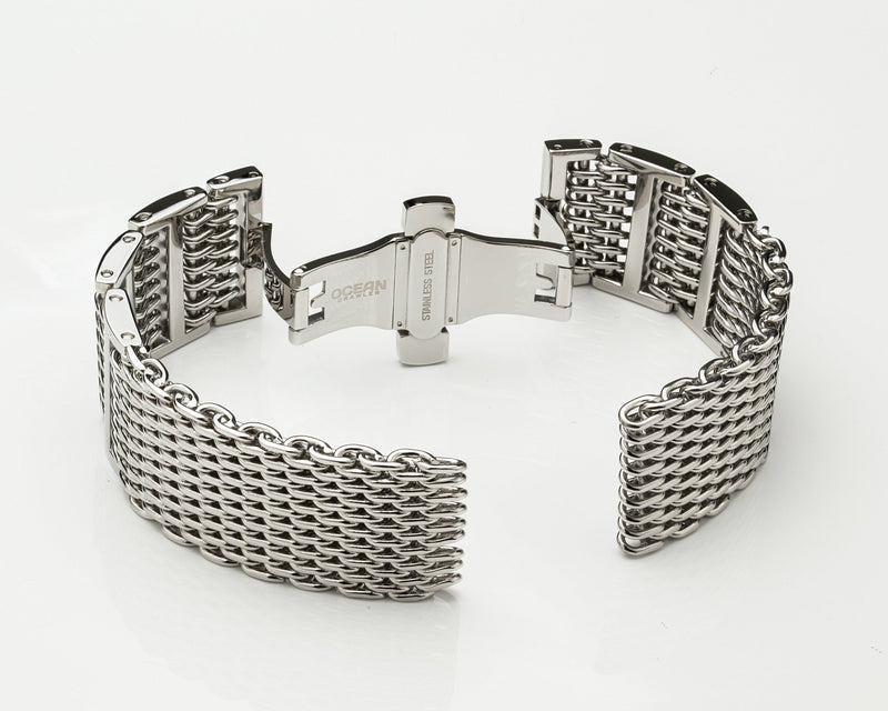Ocean Crawler Shark Mesh Bracelet - 22mm - Ocean Crawler Watch Co.