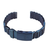 Ocean Crawler Shark Mesh With Ratchet Extension Clasp - Blue DLC - 22mm - Ocean Crawler Watch Co.