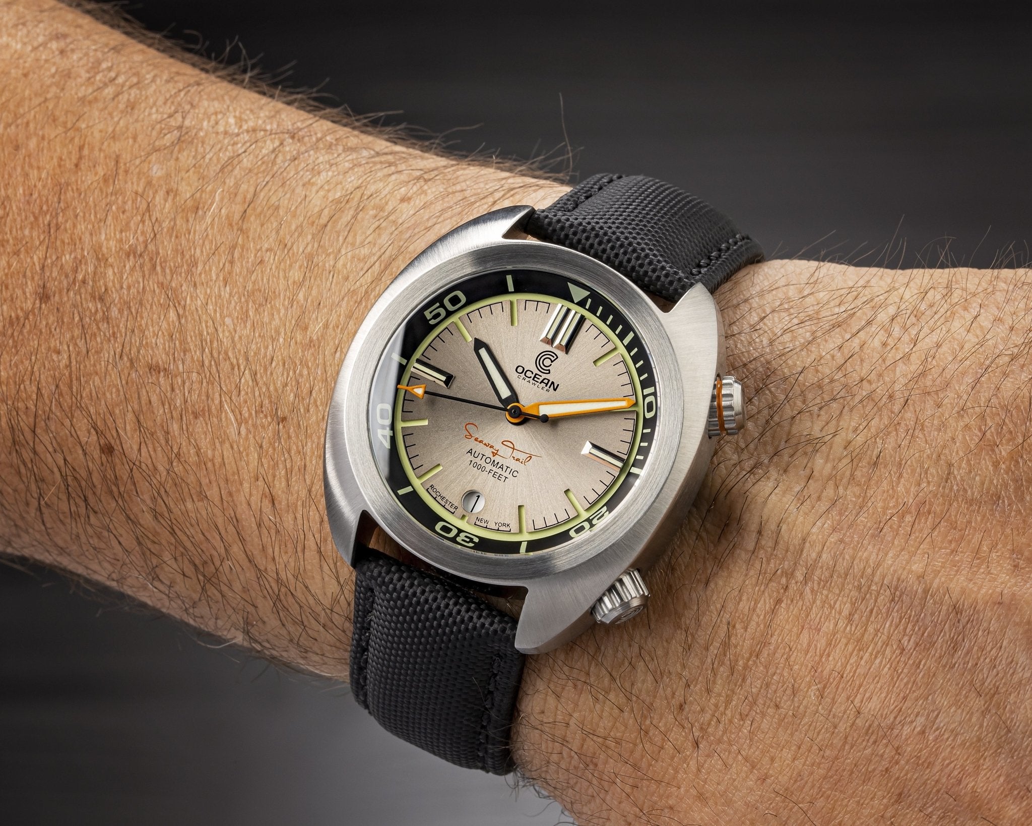 Water Resistant Black/Black Ocean Crawler Kevlar Strap - 20mm - Ocean Crawler Watch Co.
