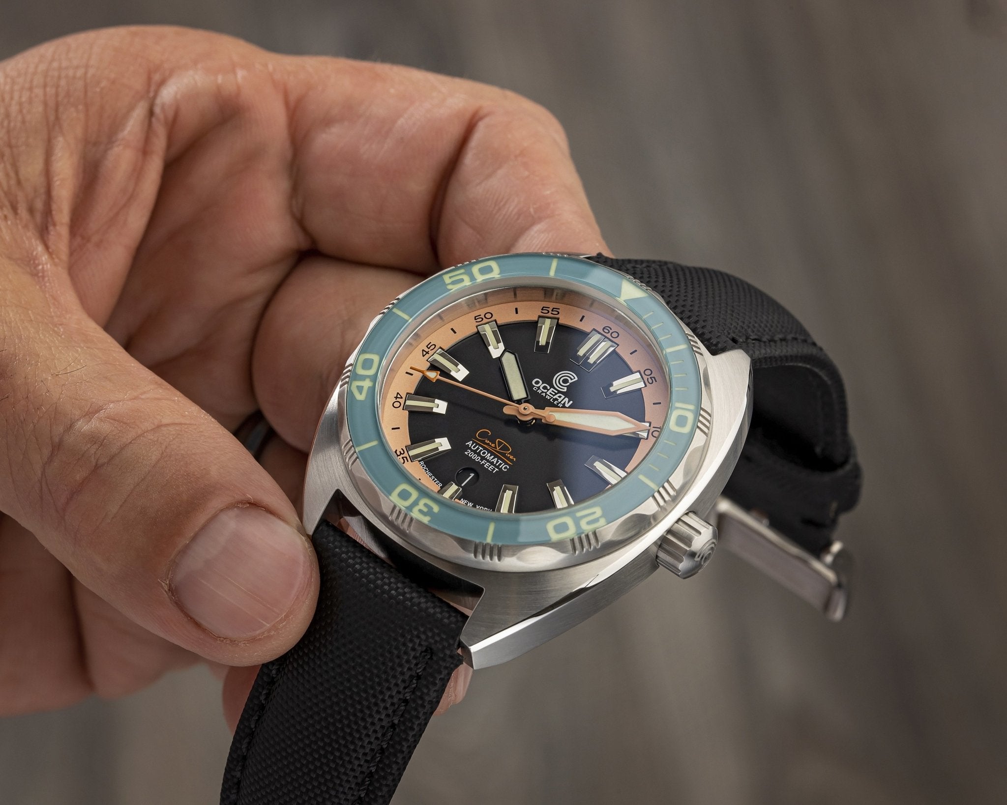 Water Resistant Black/Black Ocean Crawler Kevlar Strap - 22mm - Ocean Crawler Watch Co.