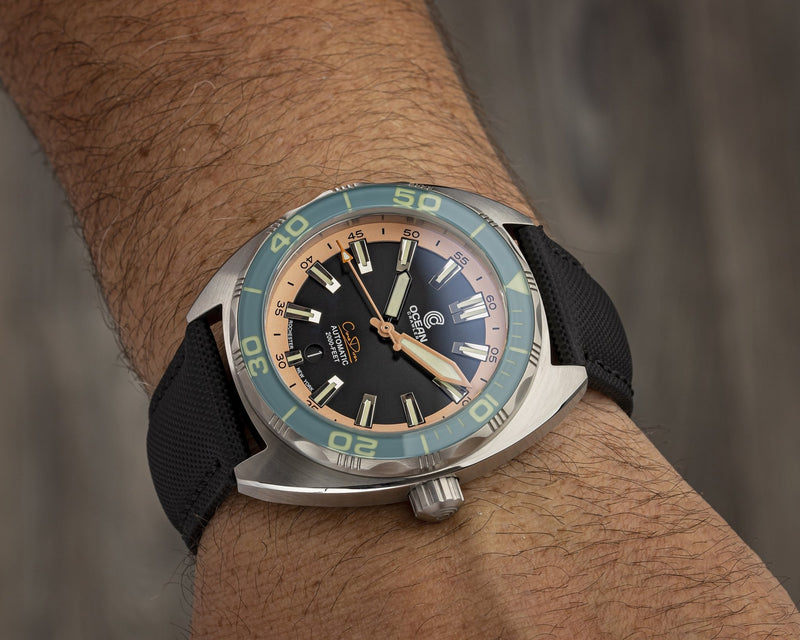 Water Resistant Black/Black Ocean Crawler Kevlar Strap - 22mm - Ocean Crawler Watch Co.