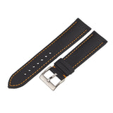 Water Resistant Black/Orange Ocean Crawler Kevlar Strap - 22mm - Ocean Crawler Watch Co.